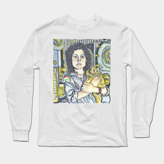 Ripley Alien Long Sleeve T-Shirt by jilliandohertyart